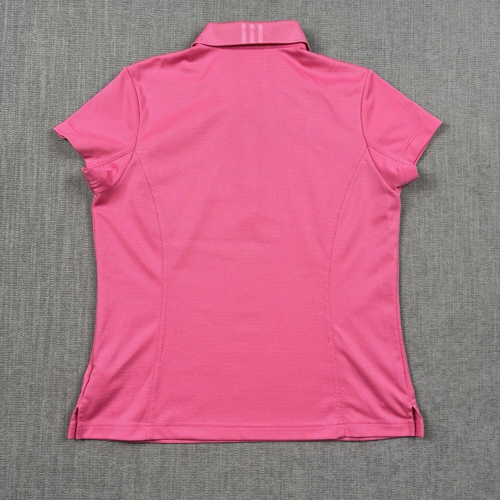 Adidas Golf Pink Performance Polo Shirt Women L Short Sleeve Athletic Golf Top - Picture 2 of 9